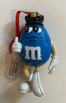 M&M's World Policeman Blue Character Resin Christmas Ornament New with Tag
