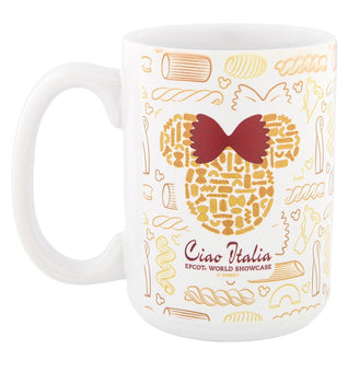 Disney Parks Epcot Ciao Italia Minnie Icon Pasta Ceramic Coffee Mug New