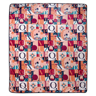 Disney Parks ABC Fleece Throw Blanket New with Tags