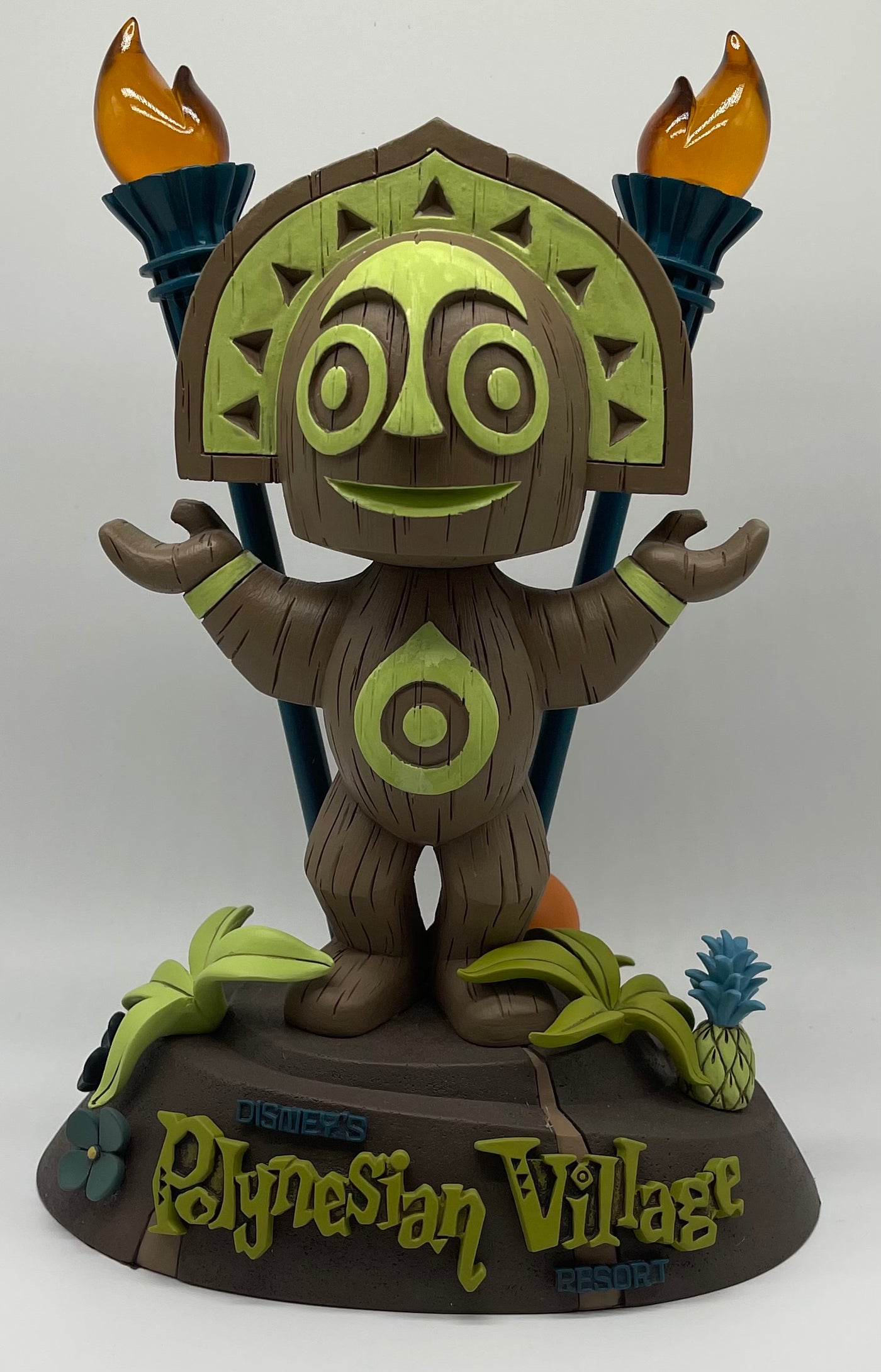 Disney Resort Polynesian Village Tiki Totem Statue Figure Light Up Orange Bird