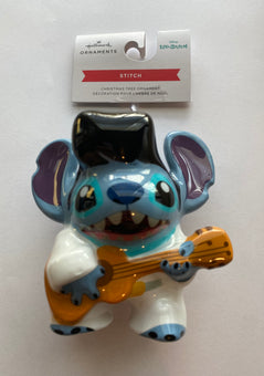 Hallmark Disney Stitch as Elvis Decoupage Christmas Ornament New With Tag