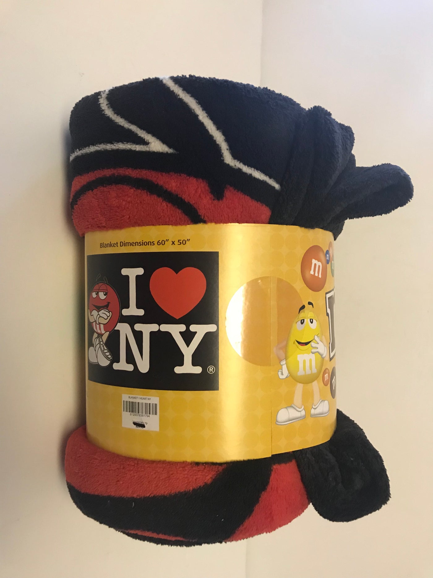 M&M's World Red I Love New York Blanket New with Tags