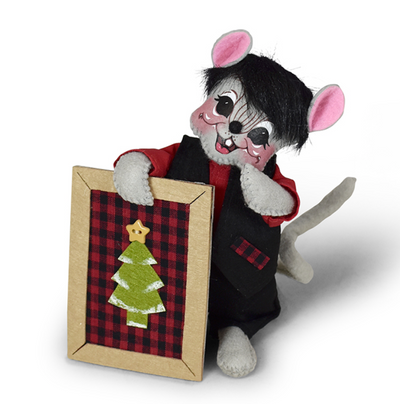 Annalee Dolls 2022 Christmas 6in Northwoods Artist Mouse Plush New with Tag
