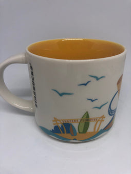 Starbucks You Are Here Australia Gold Coast Ceramic Coffee Mug New Box