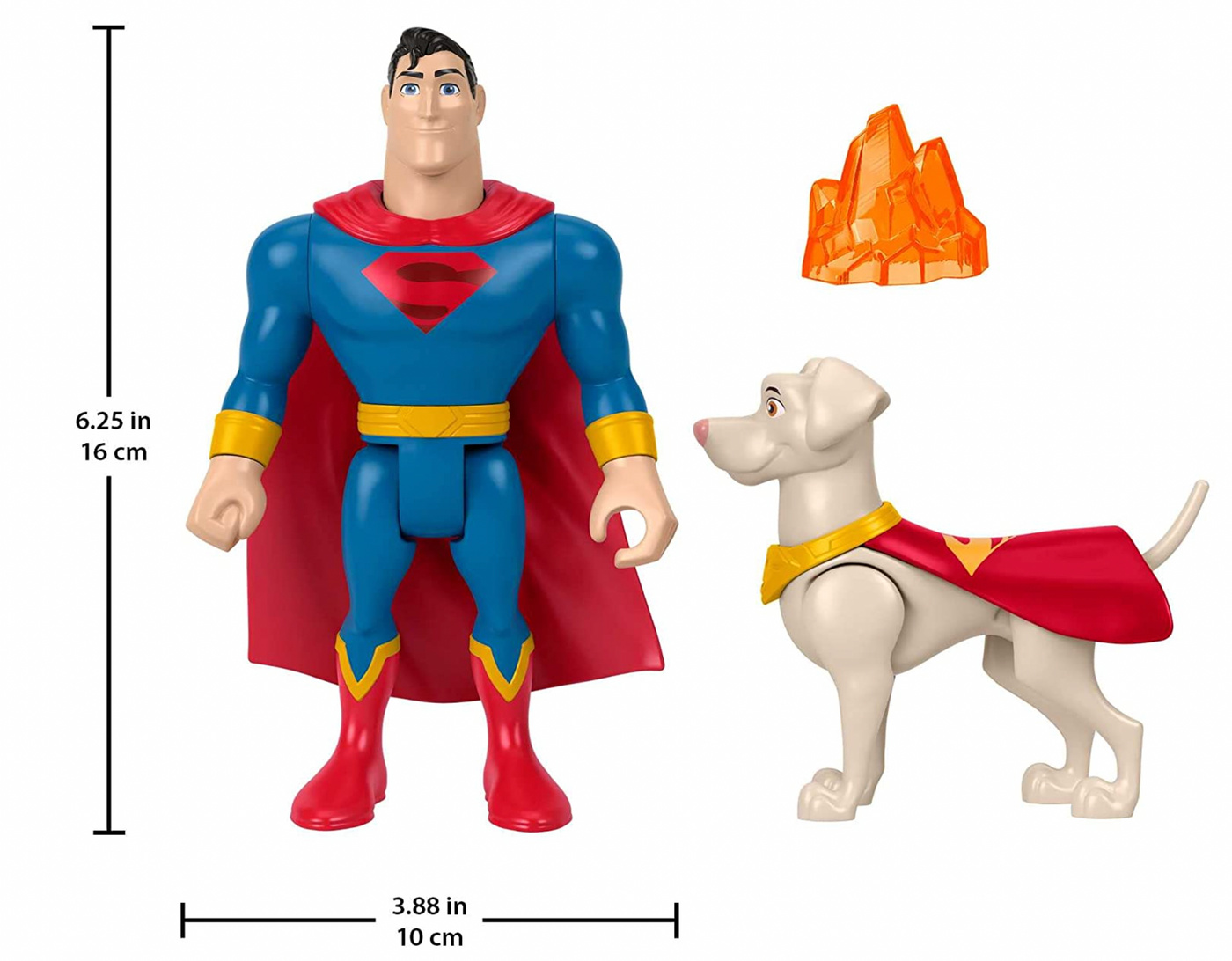 FisherPrice DC League of SuperPets Superman & Krypto set of 2 Poseable Figures