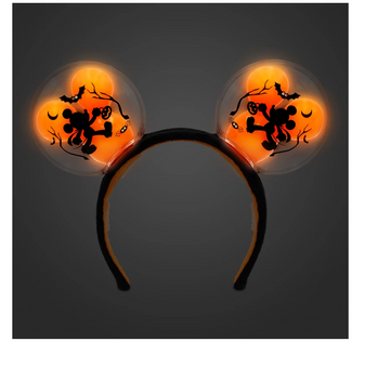 Disney Halloween Mickey Balloon Light-Up Ear Headband for Adults New with Tag