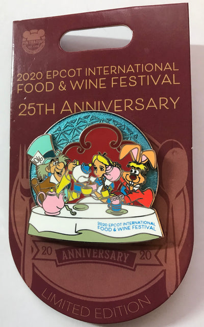 Disney Parks Food and Wine 2020 Alice Mad Hatter Dormouse Limited Pin New
