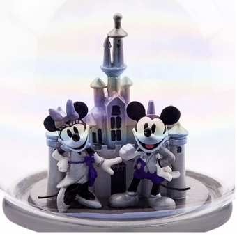 Disney Disney 100 Disneyland Mickey and Minnie Icon Glass Ornament New with Tag