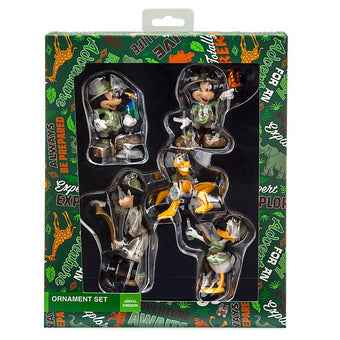 Disney Parks Animal Kingdom Mickey and Friends Safari Ornament Set New with Box