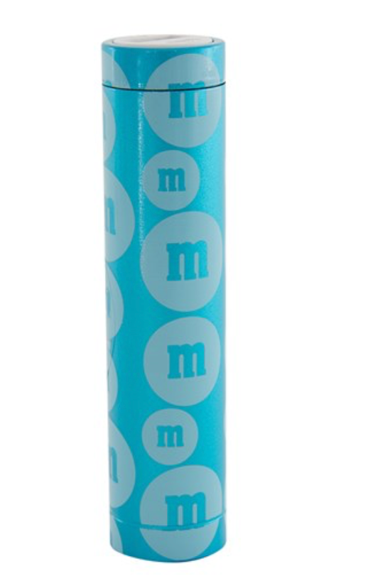 M&M's World Turquoise Tube Power Bank New with Box
