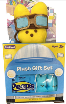 Peeps Easter Plush Gift Set Marshmallows + Yellow Bunny - 1.5oz New With Box