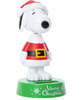 Peanuts Santa Snoopy Merry Christmas Solar Bobblehead New with Box