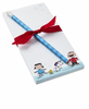 Hallmark Christmas Peanuts Ice Skating Memo Pad With Pencil New