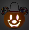 Disney Halloween Mickey Jack-o'-Lantern Light-Up Trick or Treat Candy Bucket New