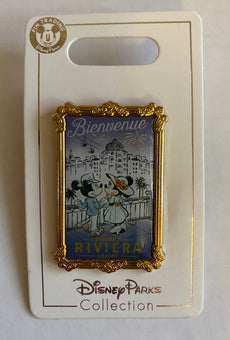 Disney Parks Riviera Resort Mickey and Minnie Bienvenue Pin New with Card