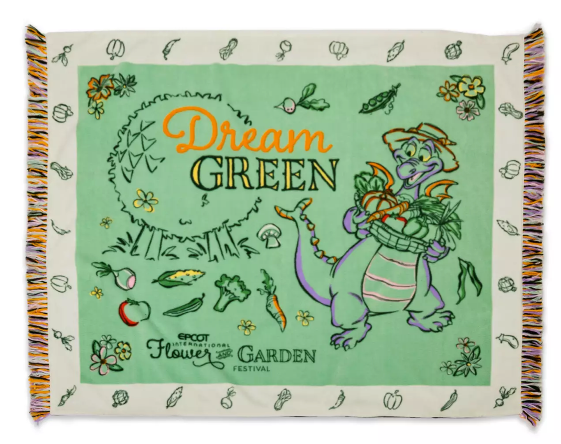 Disney Epcot Flower and Garden 2022 Figment Outdoor Blanket New With Tags