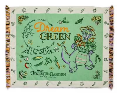 Disney Epcot Flower and Garden 2022 Figment Outdoor Blanket New With Tags