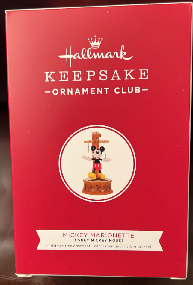 Hallmark Mickey Mouse Marionette Club Christmas Ornament New With Box
