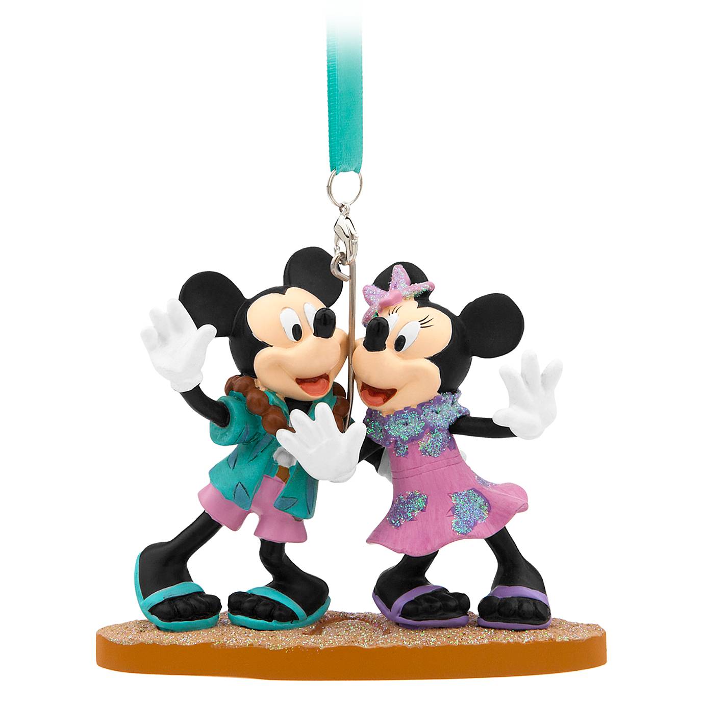 Disney Mickey and Minnie Figural Ornament Aulani Resort & Spa New with Tag