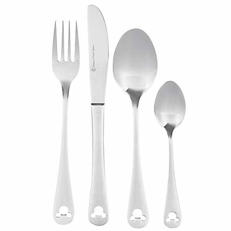 Disney Mickey Icon 24 pcs Silverware Flatware Set Satin Finish New With Box