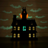 Cracker Barrel Haunted House Mantel Decor with Projection New With Box