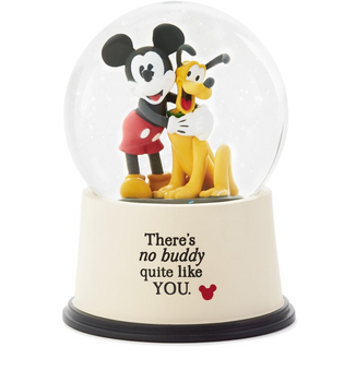 Hallmark Disney Mickey and Pluto There's No Buddy Quite Like You Snow Globe New