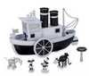 Disney 100 Decades Steamboat Willie Musical Boat Mickey Figurine New With Box