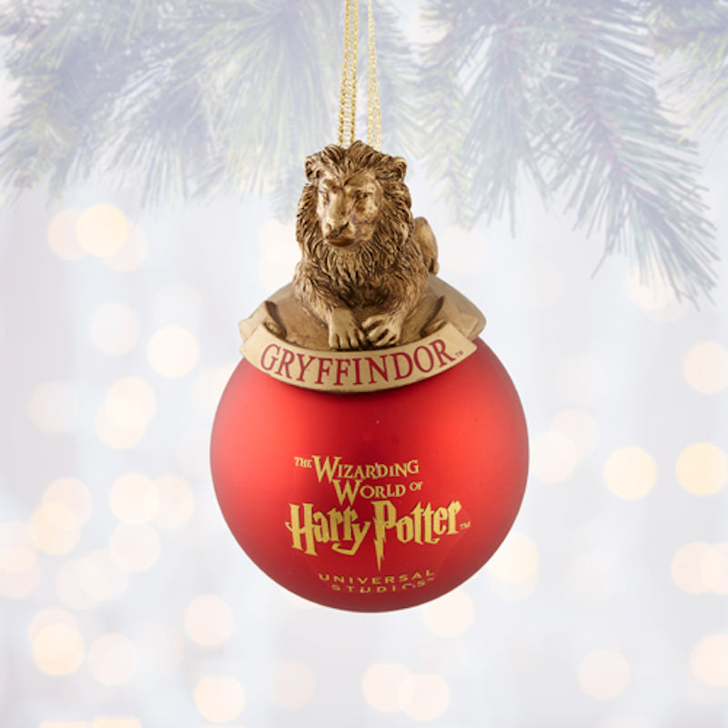 Universal Studios Harry Potter Gryffindor House Ball Christmas Ornament New Tag