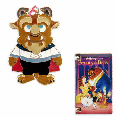 Disney Beauty and the Beast VHS Pin Set Limited Release New