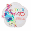 Disney Parks Epcot 40th Anniversary Figment as Spaceship Earth Pin New with Card