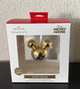 Hallmark Disney Mickey Icon Gold Metal Premium Christmas Ornament New with Box