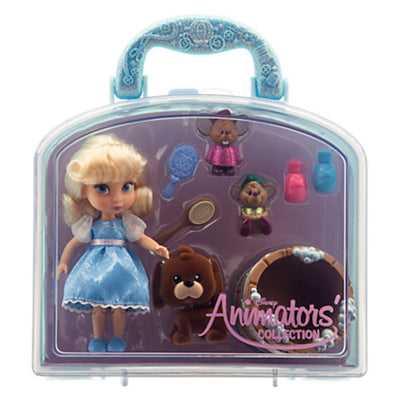 disney parks cinderella animator mini doll set 5" with accessories new with case