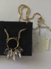 swarovski elements deco city necklace jet/gold handmade heunis spain new with box