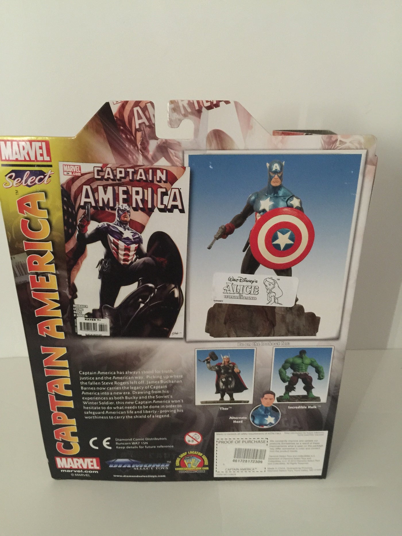 Disney Store Captain America Action Figure Marvel Select 7'' New With Box
