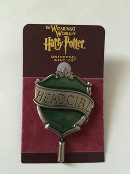 Universal Studios Harry Potter Slytherin Head Girl Pin New with Card