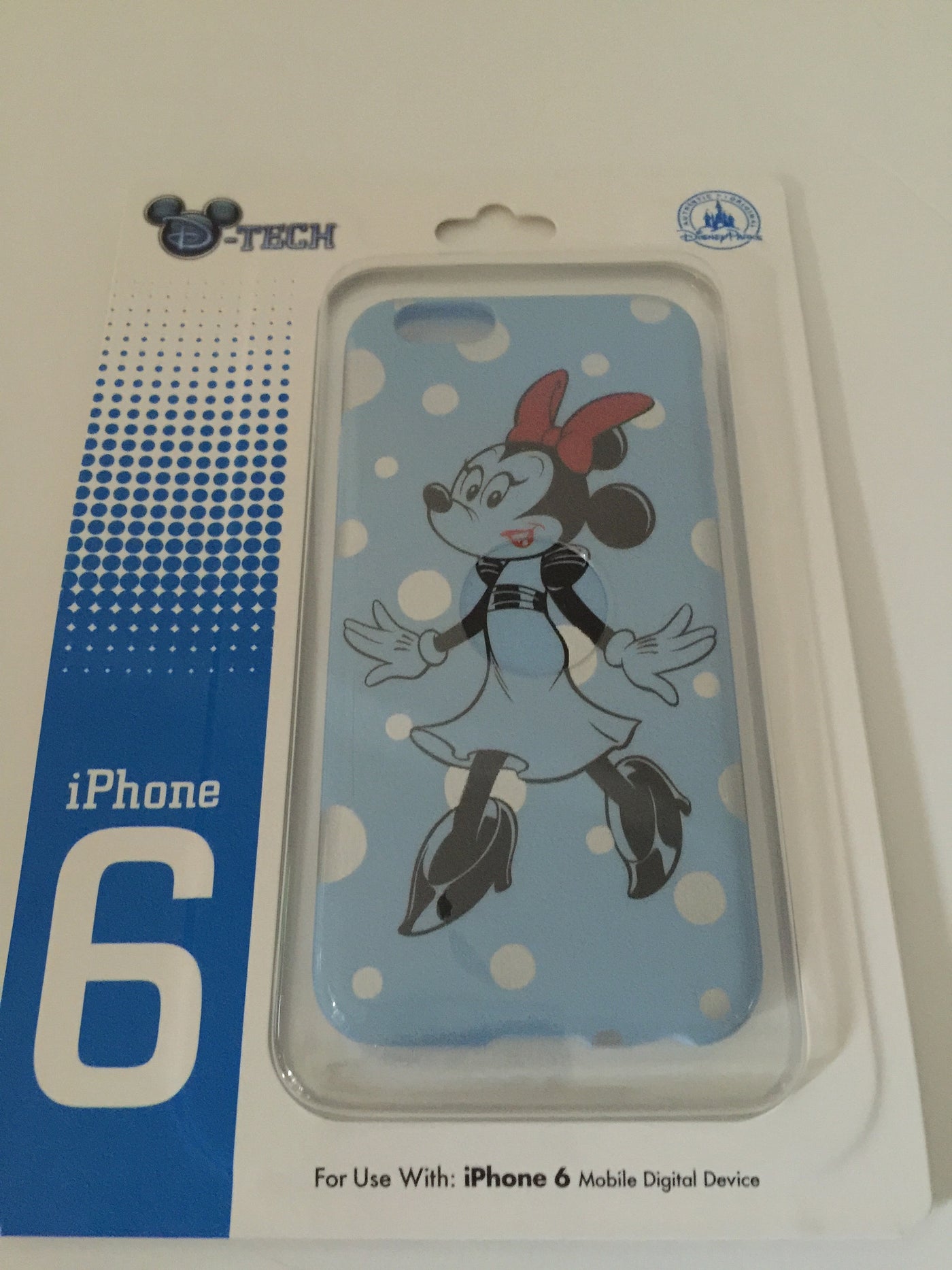 disney parks d-tech iPhone 6 case clip foil minnie mouse blue new with box