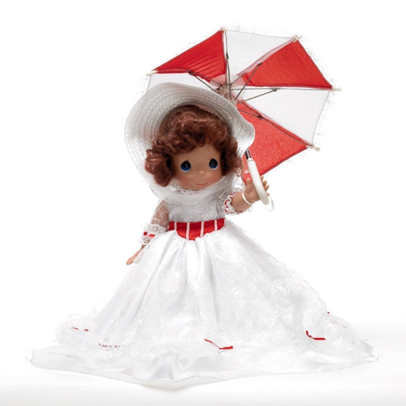 disney precious moments mary poppins doll with hat and umbrella new with box