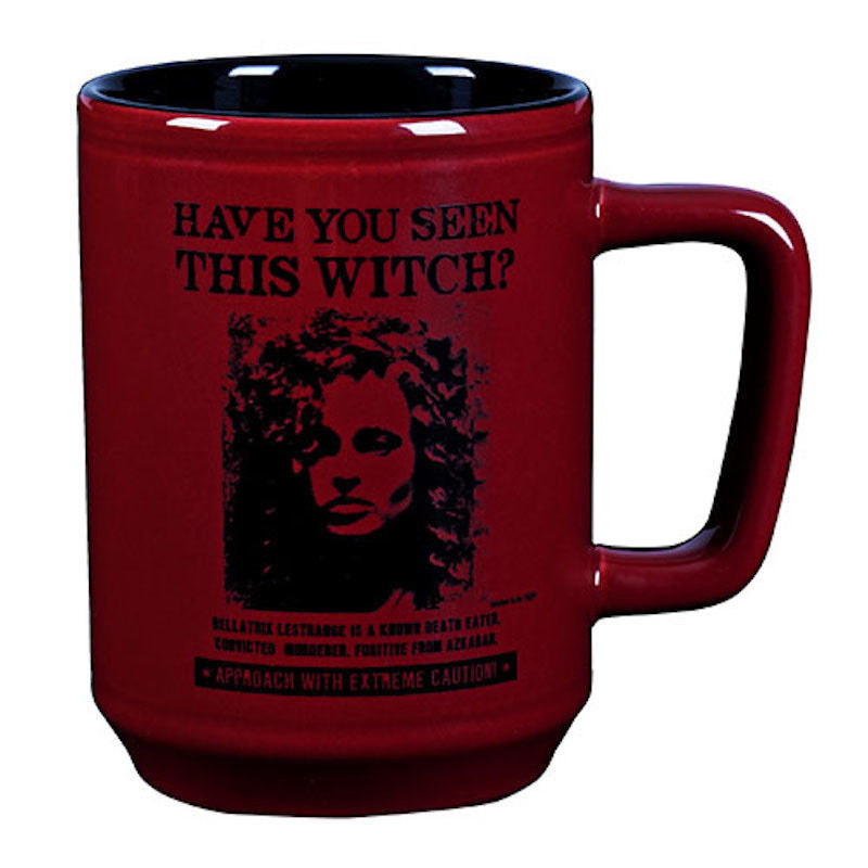 universal studios harry potter bellatrix lestrange wanted witch coffee mug new
