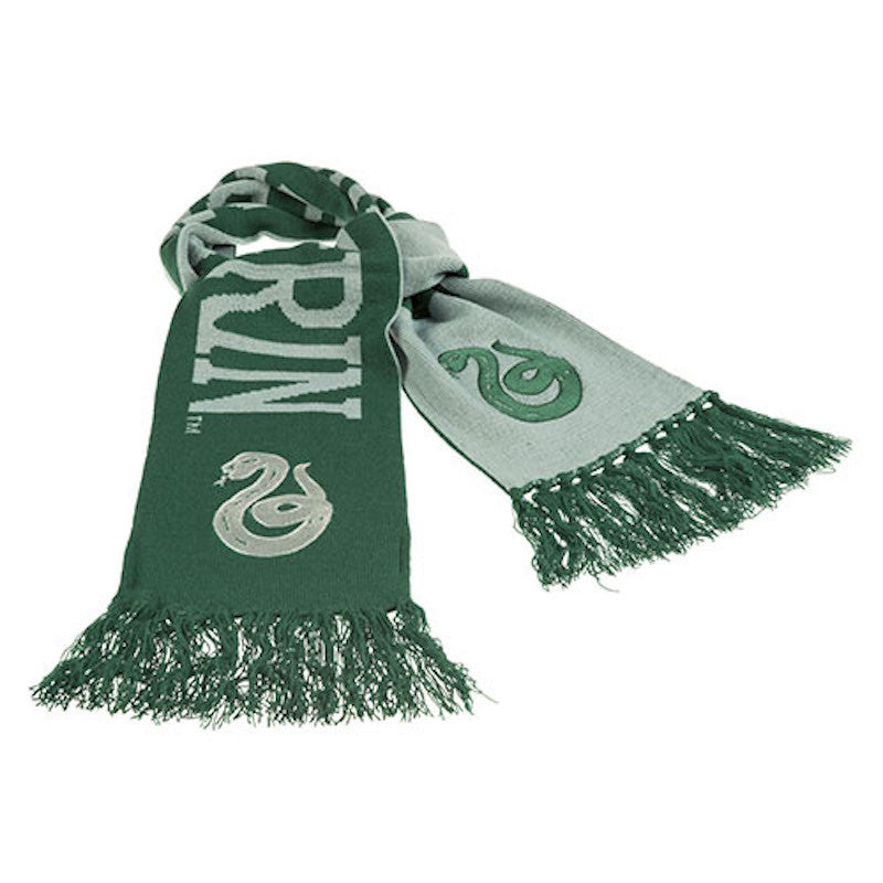 universal studios harry potter knit slytherin reversible scarf new with tags