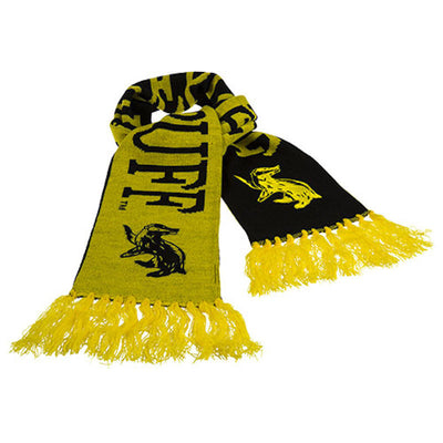 universal studios harry potter knit hufflepuff reversible scarf new with tags