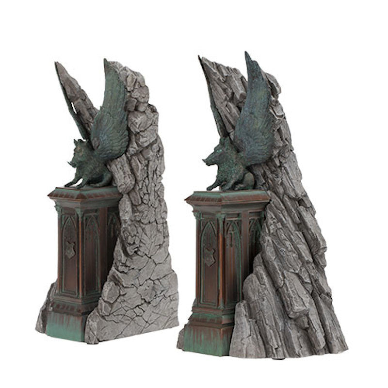 universal studios harry potter resin hogwarts entrance gate bookends new