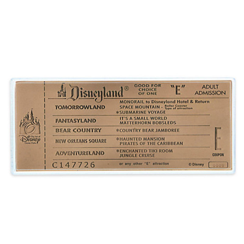 Disney The Haunted Mansion Replica Antiqued Copper E Ticket Limited Edition