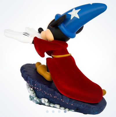 Disney Medium Figure Statue Sorcerer Mickey Mouse Light-Up Figurine New With Box