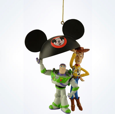 Disney Parks Buzz and Woody with Ears 3D Ornament New With Tag