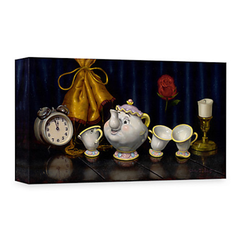 Disney Beauty And The Beast '' Time for Tea '' Giclée on Canvas Mrs. Potts Chip - I Love Characters