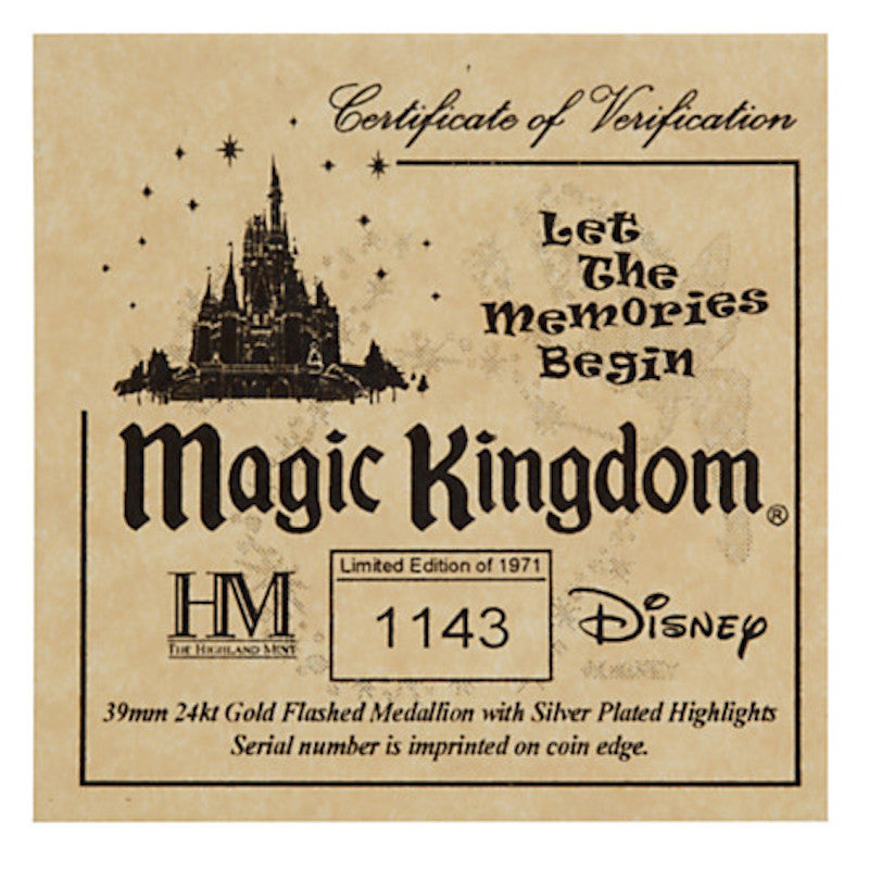 Disney Cinderella Castle DuoTone Medallion Walt Disney World Limited Edition New - I Love Characters