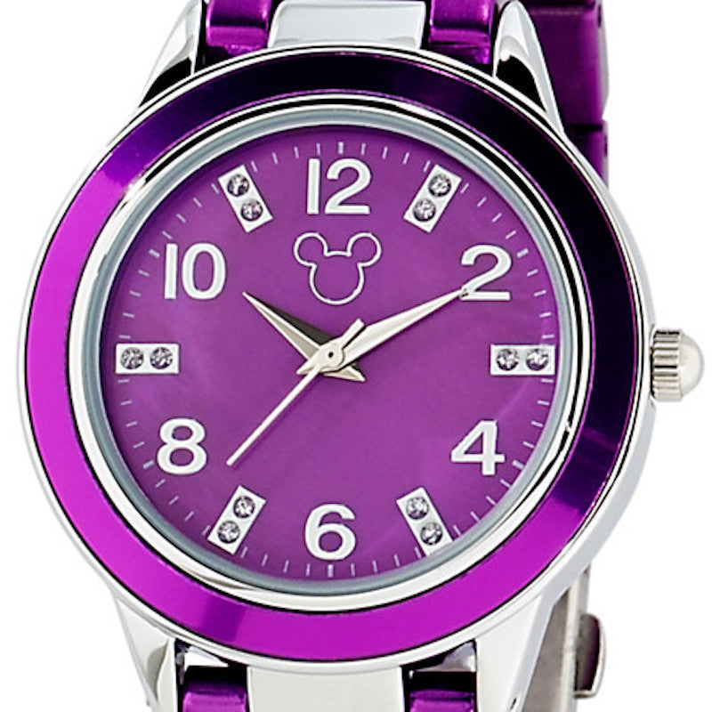 Disney Parks Mickey Mouse Icon Watch for Adults Purple New