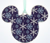 Disney Parks Mickey Castle Snowflakes Disc Christmas Ornament New With Tags