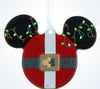 Disney Parks Mickey Icon Santa Disc Christmas Ornament New With Tags