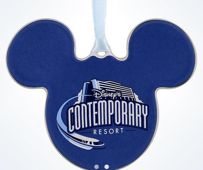 Disney Parks Contemporary Resort Mickey Disc Christmas Ornament New With Tags